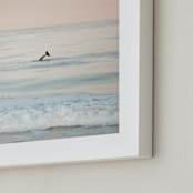 "Waving Good Morning" - Art Print in Ocean Blue by Shannon Howard - Frame Close-up