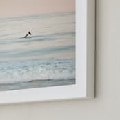"Waving Good Morning" - Art Print in Ocean Blue by Shannon Howard - Frame Close-up