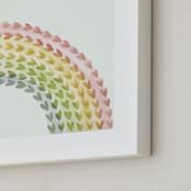 "Somewhere in the Rainbow" - Art Print in Pastel Multi-color by Tina Faselli - Frame Close-up