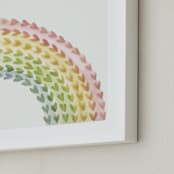 "Somewhere in the Rainbow" - Art Print in Pastel Multi-color by Tina Faselli - Frame Close-up