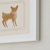 "Woodland Animal Frame - Deer" - Art Print in Cream by Creo Study - Frame Close-up