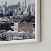 "NYC View" - Art Print in Steel Grey by Hadas Tal - Frame Close-up