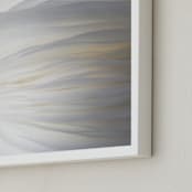 "Cloud Pebble 8" - Art Print in white on white by Jenny Phillips - Frame Close-up