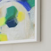 "From The Dark" - Art Print in Blue Green by Julie Hawkins - Frame Close-up