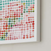 "still life of bouquet in dots: spring" - Art Print in flowers by Cindy Lackey - Frame Close-up