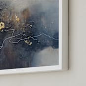 "Oh Susy" - Art Print in Slate Blue by Christine Olmstead - Frame Close-up