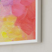 "Hot Hues" - Art Print in Hot Coral by 2birdstone - Frame Close-up