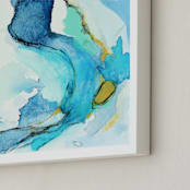 "Tide Pool #2" - Art Print in caribbean blue by Mya Bessette - Frame Close-up