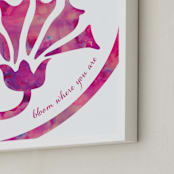 "Bloom Where You Are" - Art Print in Passion Flower by Debb W - Frame Close-up