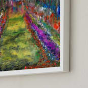"Walk this way" - Art Print in Garden Magenta by Stuart Heir - Frame Close-up