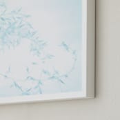 "Winter Grass I" - Art Print in Winter Blue by Johanna Phillips Huuva - Frame Close-up