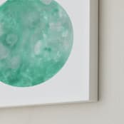 "Garden Moon" - Art Print in Garden Green by Emily Magone - Frame Close-up
