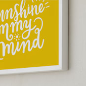 "Sunshine on my mind" - Art Print in Yellow by Luz Alliati - Frame Close-up