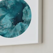 "Gemini Moon" - Art Print in Teal Gem by Emily Magone - Frame Close-up