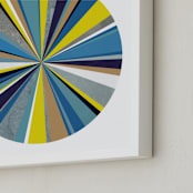 "Voyager" - Art Print in Indigo by Christina Flowers - Frame Close-up