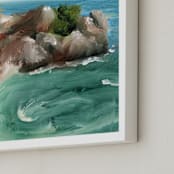 "California Coast" - Art Print in sea by Lindsay Megahed - Frame Close-up