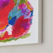 "Carnival Colors" - Art Print in Candy Apple Red by Lisa McLean - Frame Close-up
