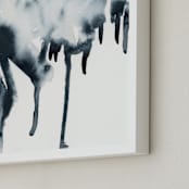 "Ink Patch" - Art Print in ink blue by Michelle Waldie - Frame Close-up
