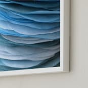 "Sky Pebble 13" - Art Print in Sky and Sea by Jenny Phillips - Frame Close-up