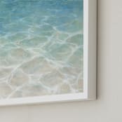 "White Sand" - Art Print in Turquoise by Laura Browning - Frame Close-up