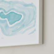 "Maui Love" - Art Print in ocean aquamarine by White Lemon Designs - Frame Close-up