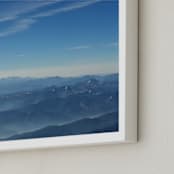 "Layers On High" - Art Print in mountain and sky blue by Jeff Vilkin - Frame Close-up