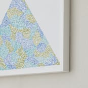 "From One End to the Other" - Art Print in Teal-Cobalt-Moss by studio SYLVO - Frame Close-up