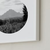 "Grand Tetons" - Art Print in black & white by Pine Street Creative - Frame Close-up