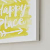 "Happy Place" - Art Print in Yellow by Jessie Steury - Frame Close-up