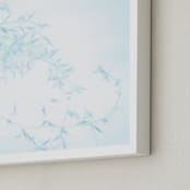 "Winter Grass I" - Art Print in Winter Blue by Johanna Phillips Huuva - Frame Close-up