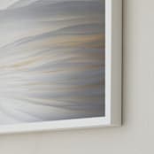 "Sky Pebble 8" - Art Print in white on white by Jenny Phillips - Frame Close-up