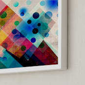"Spots" - Art Print in Rainbow by Amy Lighthall - Frame Close-up