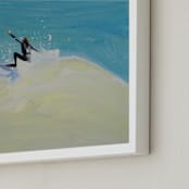 "Slice" - Art Print in Buttery Yellow by Annie Seaton - Frame Close-up