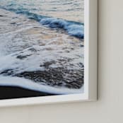 "Ocean Foam" - Art Print in Tidal Blue by Kate Ross - Frame Close-up