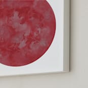 "Blood Moon" - Art Print in Blood Red by Emily Magone - Frame Close-up