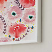 "Wildflower Bundle" - Art Print in Blush by Lindsay Megahed - Frame Close-up