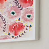 "Wildflower Bundle" - Art Print in Blush by Lindsay Megahed - Frame Close-up