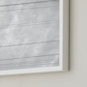 "Skywires 15" - Art Print in Misty White by Sonia L. Johansen - Frame Close-up