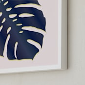 "Palm Study #6" - Art Print in palm pink by Cindy Lackey - Frame Close-up