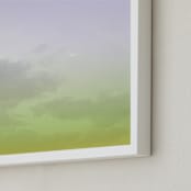"Brooklyn Sky III" - Art Print in Chartreuse Green by Nature Inspired - Frame Close-up