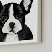 "French bulldog" - Art Print in black by iamtanya - Frame Close-up