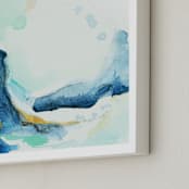 "Tide Pool #1" - Art Print in caribbean blue by Mya Bessette - Frame Close-up