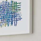 "Tidal Dance" - Art Print in Tidal Blue by Becky Kisabeth Gibbs - Frame Close-up