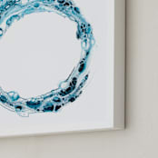 "Bringing Beauty to Mind" - Art Print in Medium Turquoise by Roann Mathias - Frame Close-up