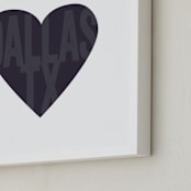 "Heart Dallas" - Art Print in Slate by Katherine Moynagh - Frame Close-up