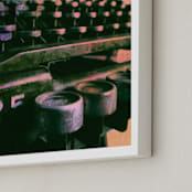 "Underwood No 5" - Art Print in Grapefruit by Mechelle Gilford - Frame Close-up