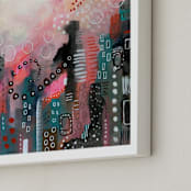 "Magical City" - Art Print in Blush Pink by Melanie Biehle - Frame Close-up