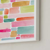 "Color Movement II" - Art Print in Coral by Yao Cheng Design - Frame Close-up