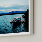 "Tropical Riverboat" - Art Print in turquoise by Jessica Niles DeHoff - Frame Close-up