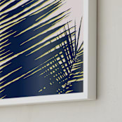 "Palm Study #4" - Art Print in palm pink by Cindy Lackey - Frame Close-up